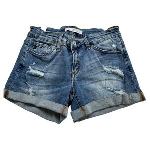 Oops bag               Rancan Distressed Blue Jean Shorts - Size 7